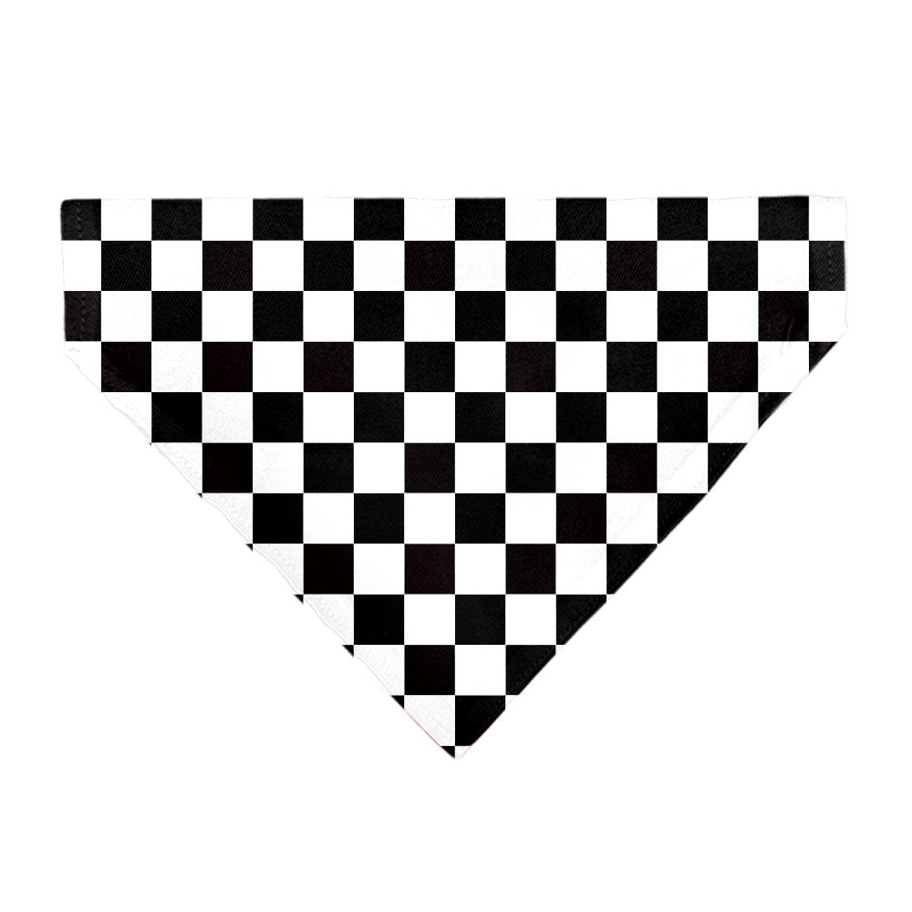Pet Bandana - Checker Black/White