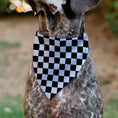 Load image into Gallery viewer, Pet Bandana - Checker Black/White
