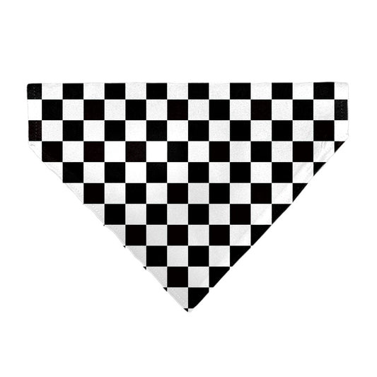 Pet Bandana - Checker Black/White