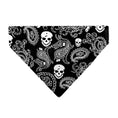 Load image into Gallery viewer, Pet Bandana - Bandana/Skulls Black/White
