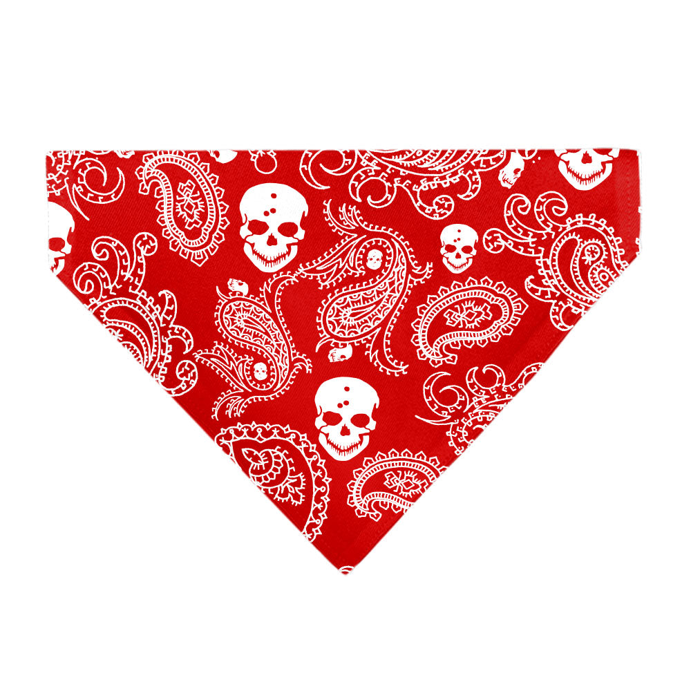 Pet Bandana - Bandana/Skulls Red/White