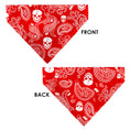 Load image into Gallery viewer, Pet Bandana - Bandana/Skulls Red/White
