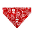Load image into Gallery viewer, Pet Bandana - Bandana/Skulls Red/White
