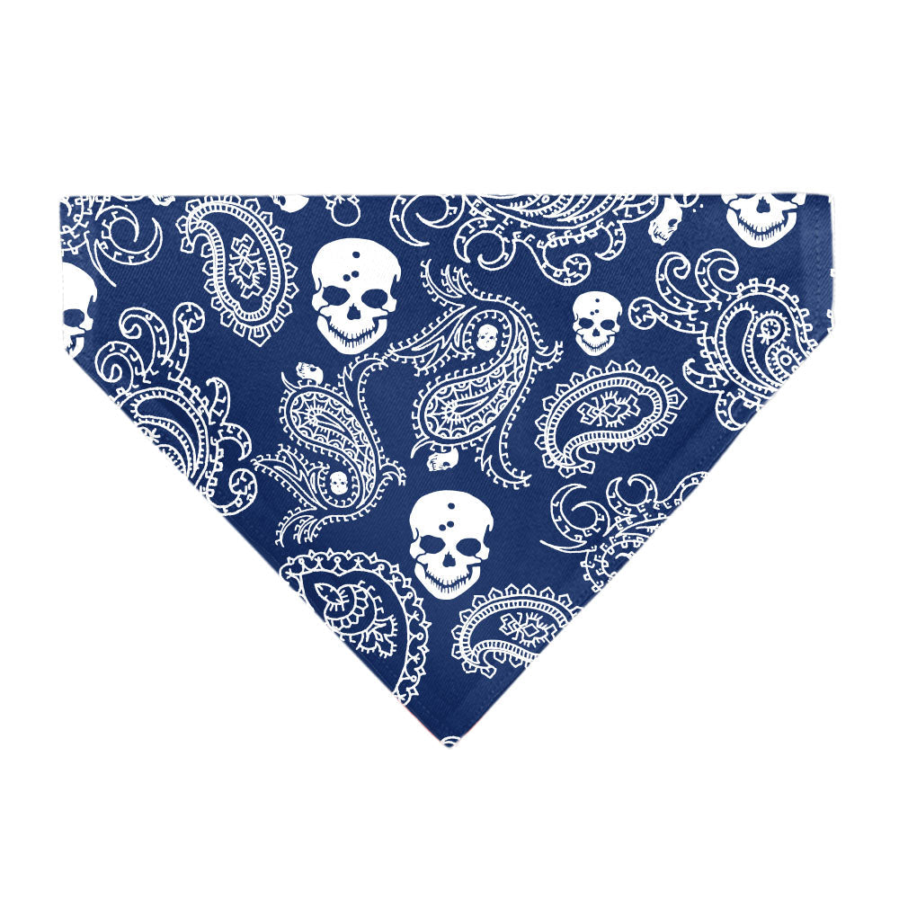 Pet Bandana - Bandana/Skulls Royal/White