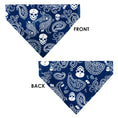 Load image into Gallery viewer, Pet Bandana - Bandana/Skulls Royal/White
