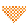 Load image into Gallery viewer, Pet Bandana - Checker White/TN Orange
