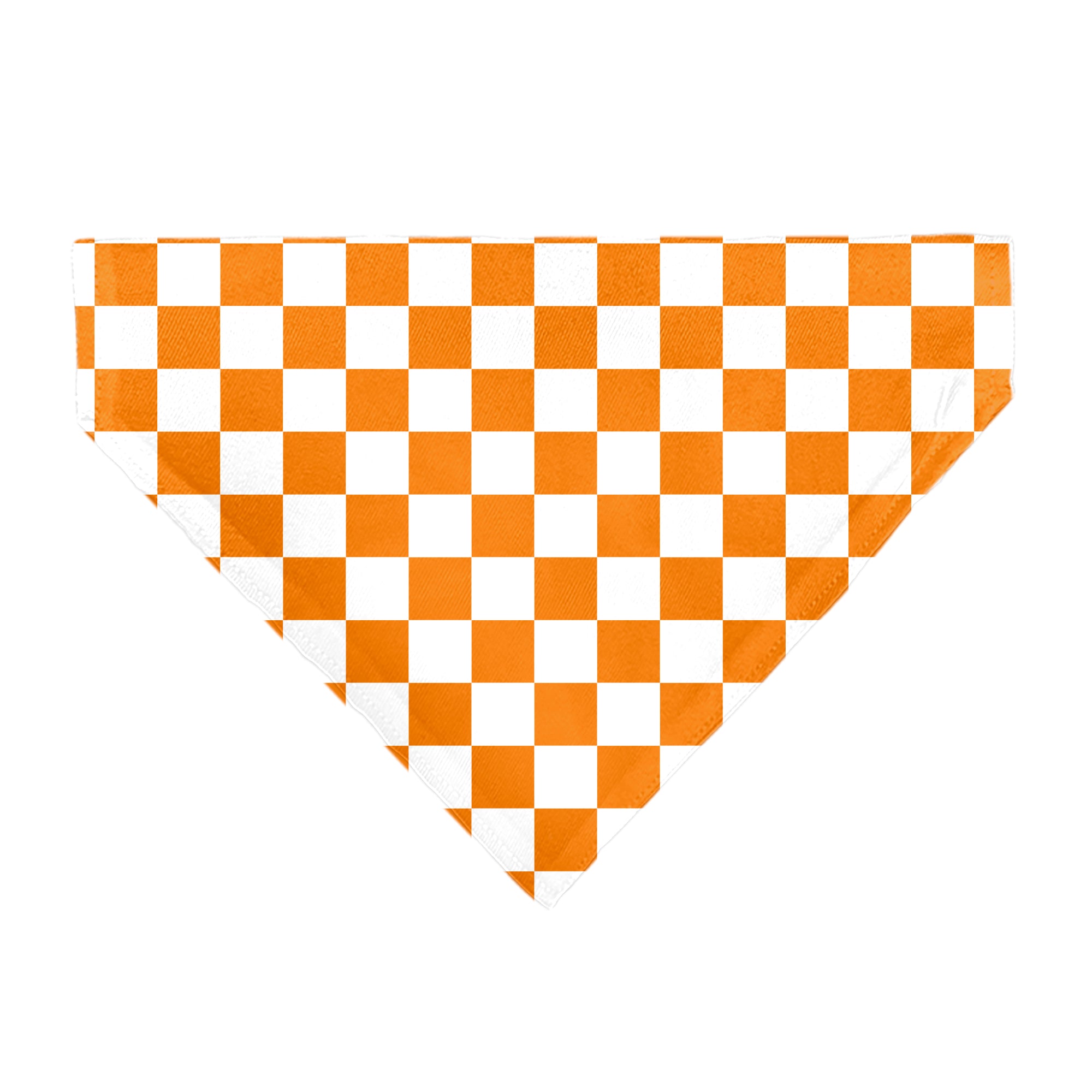 Pet Bandana - Checker White/TN Orange