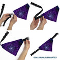 Load image into Gallery viewer, Pet Bandana - Galaxy Blues/Purples
