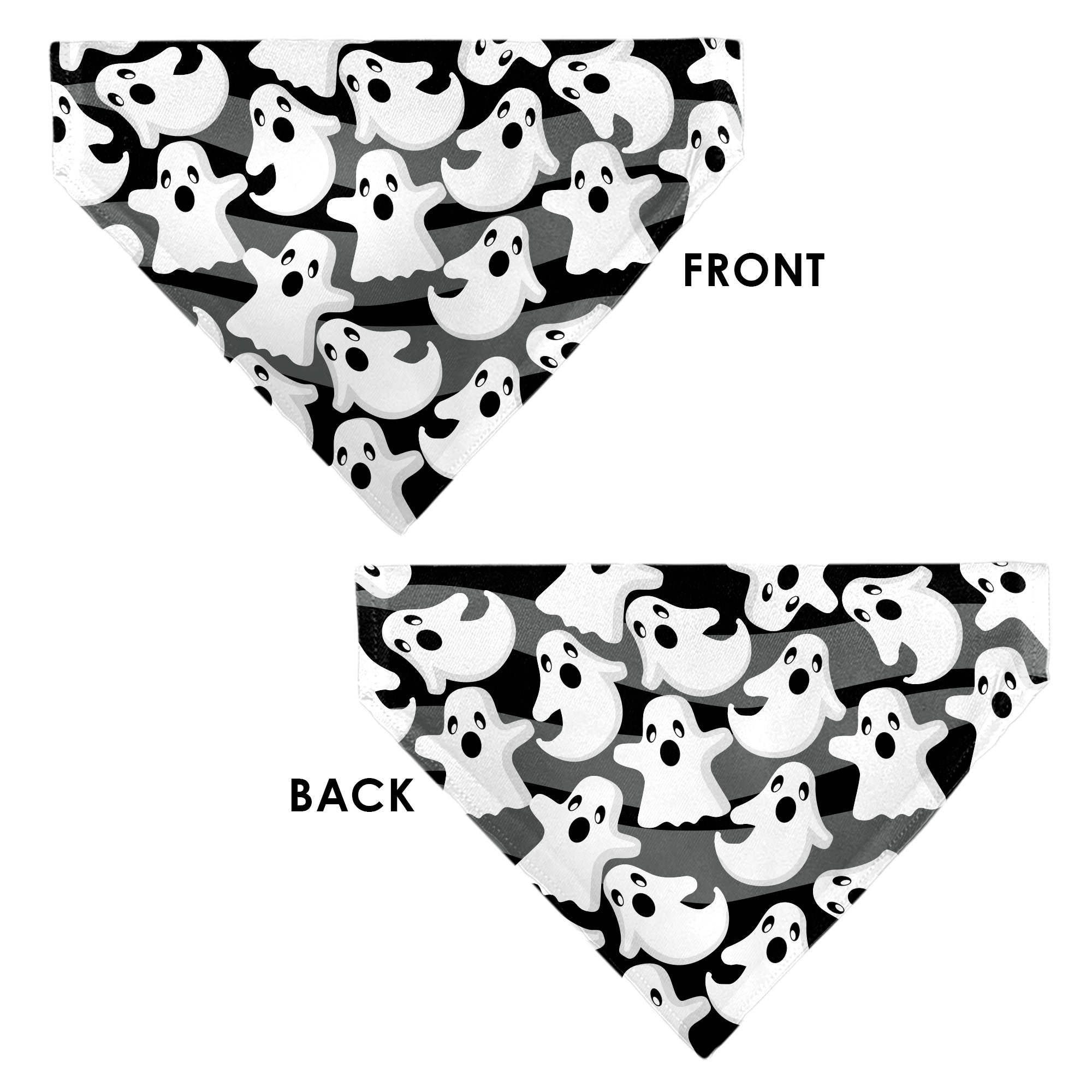 Pet Bandana - Ghosts Scattered Black/White