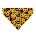 Load image into Gallery viewer, Pet Bandana - Jack-o'-Lantern Collage Black
