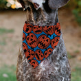 Load image into Gallery viewer, Pet Bandana - Jack-o'-Lanterns Blue

