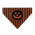 Load image into Gallery viewer, Pet Bandana - Jack-o'-Lantern Pumpkin Stripe Orange/Black
