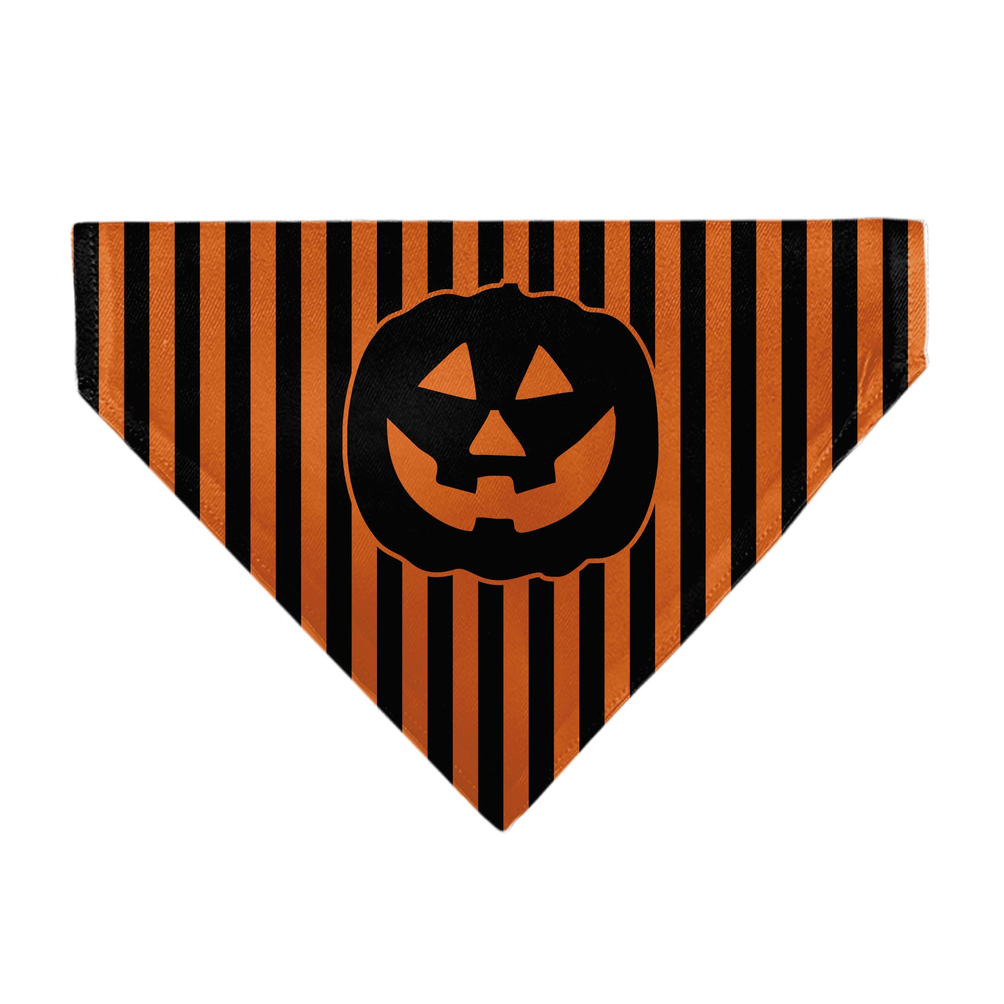 Pet Bandana - Jack-o'-Lantern Pumpkin Stripe Orange/Black