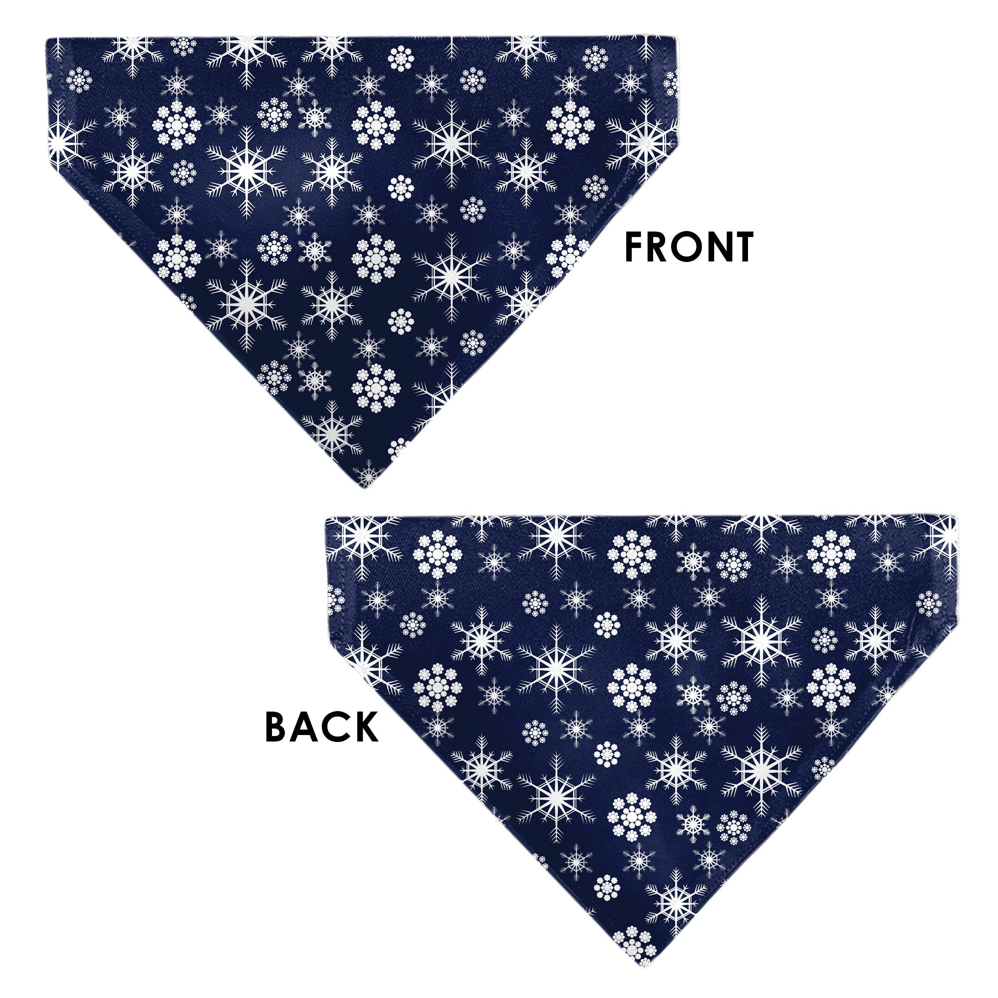 Pet Bandana - Snowflakes Blue/White