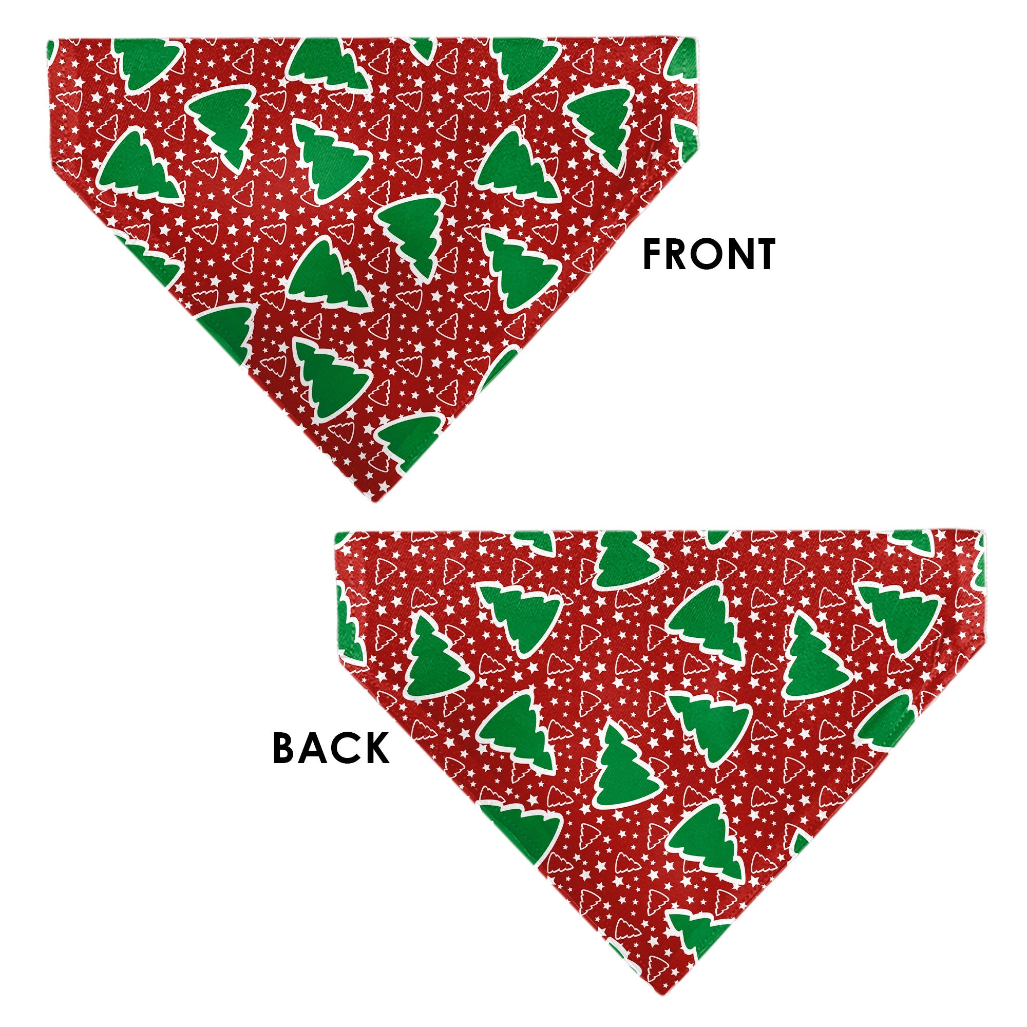 Pet Bandana - Christmas Trees/Stars Red/White/Green