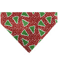 Load image into Gallery viewer, Pet Bandana - Christmas Trees/Stars Red/White/Green
