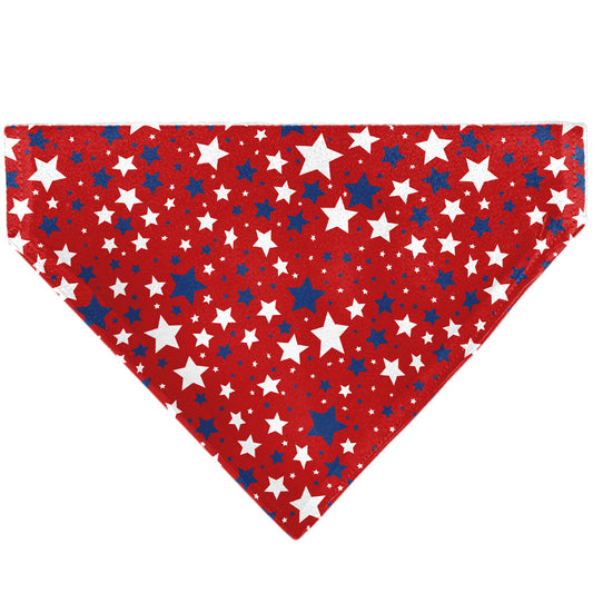 Pet Bandana - Americana Stars Scattered Red/White/Blue