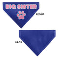 Load image into Gallery viewer, Pet Bandana - BIG SISTER Text and Paw Blues/Lavender
