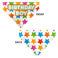 Load image into Gallery viewer, Pet Bandana - BIRTHDAY BOY Text and Stars White/Multi Color
