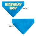 Load image into Gallery viewer, Pet Bandana - BIRTHDAY BOY Text Blue/Yellow/White

