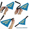 Load image into Gallery viewer, Pet Bandana - BIRTHDAY BOY Text Blue/Yellow/White
