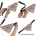 Load image into Gallery viewer, Pet Bandana - BIRTHDAY GIRL Text and Stars White/Multi Color
