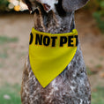 Load image into Gallery viewer, Pet Bandana - DO NOT PET Warning Yellows/Black
