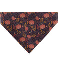 Load image into Gallery viewer, Pet Bandana - Fall Harvest Pumpkins and Flowers Collage Purples/Orange/Greens
