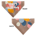 Load image into Gallery viewer, Pet Bandana - HAPPY BIRTHDAY Text and Balloons Tan/Multi Color
