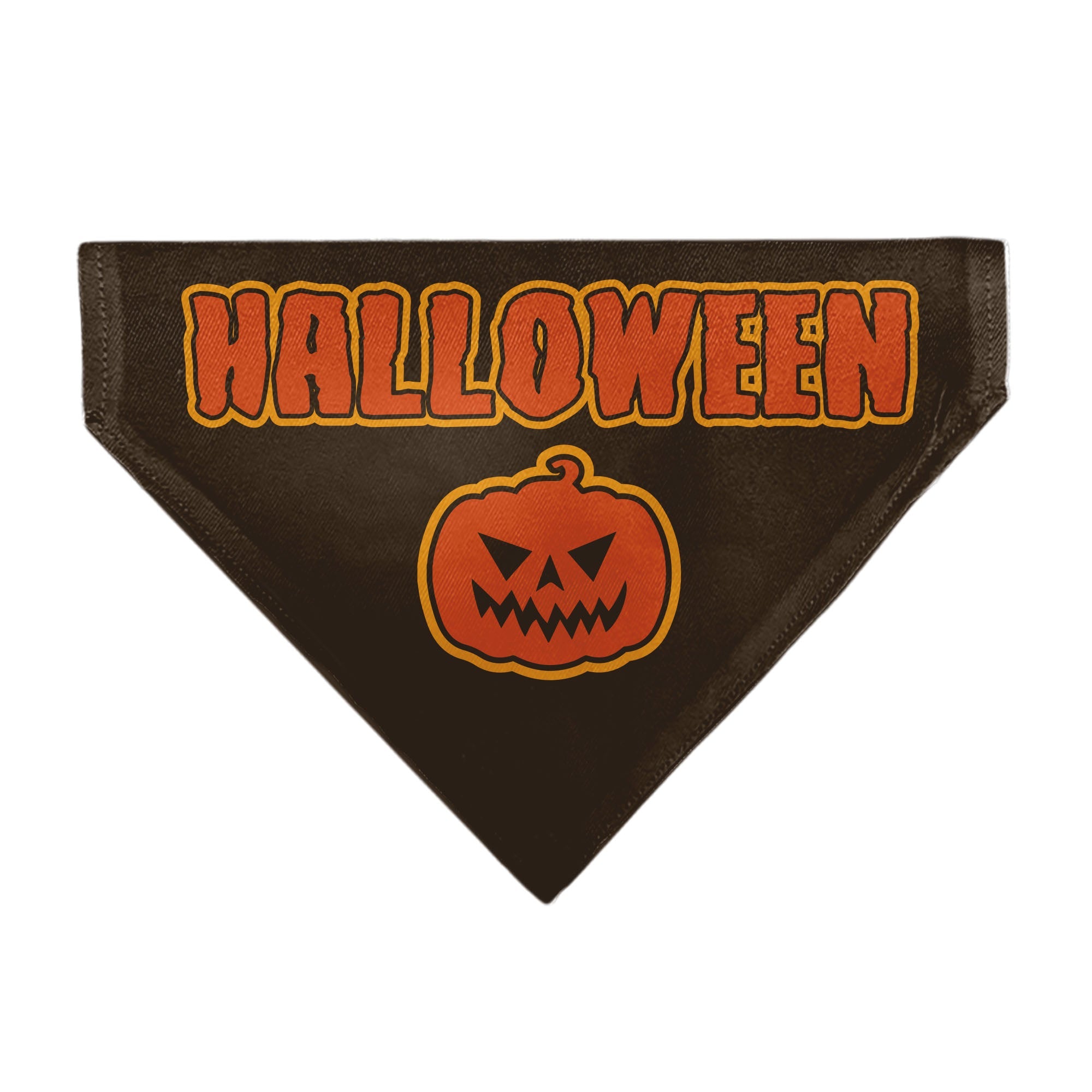 Pet Bandana - HALLOWEEN Jack-O-Lantern Pumpkin Black/Orange