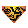 Load image into Gallery viewer, Pet Bandana - Halloween Bats and Jack-O-Lanterns Pumpkins Orange/Black
