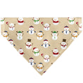 Load image into Gallery viewer, Pet Bandana - Holiday Snowman Poses Tan
