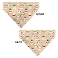 Load image into Gallery viewer, Pet Bandana - Holiday Snowman Poses Tan
