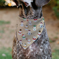 Load image into Gallery viewer, Pet Bandana - Holiday Snowman Poses Tan
