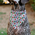 Load image into Gallery viewer, Pet Bandana - Holiday Decorated Christmas Trees Collage White/Multi Color
