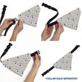 Load image into Gallery viewer, Pet Bandana - Holiday Hanukkah Menorah and Gifts Collage White
