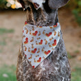 Load image into Gallery viewer, Pet Bandana - Holiday Santa Reindeers and Sleigh Collage White
