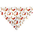Load image into Gallery viewer, Pet Bandana - Holiday Santa Reindeers and Sleigh Collage White
