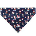Load image into Gallery viewer, Pet Bandana - Holiday Santa and Snowman Collage Navy
