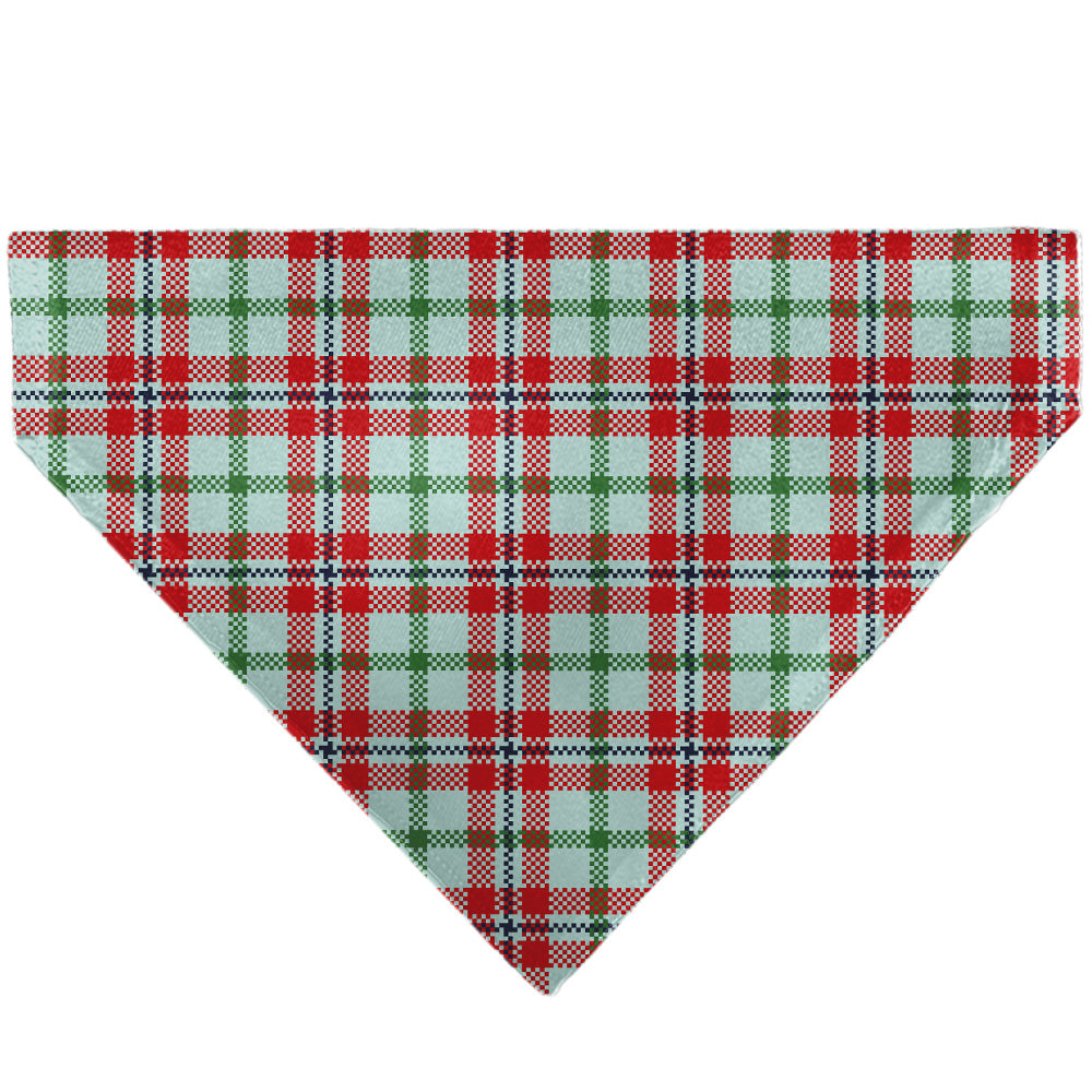 Pet Bandana - Holiday Pajama Plaid Beige/Red/Green