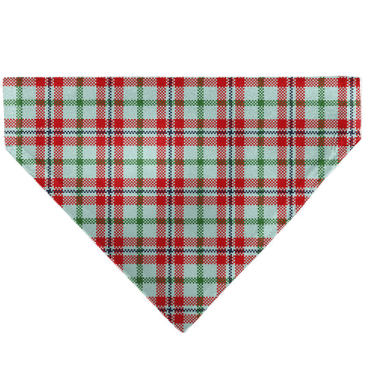 Pet Bandana - Holiday Pajama Plaid Beige/Red/Green