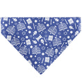 Load image into Gallery viewer, Pet Bandana - Hanukkah Holiday Symbols Blue/White

