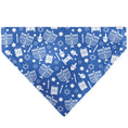 Load image into Gallery viewer, Pet Bandana - Hanukkah Holiday Symbols Blue/White
