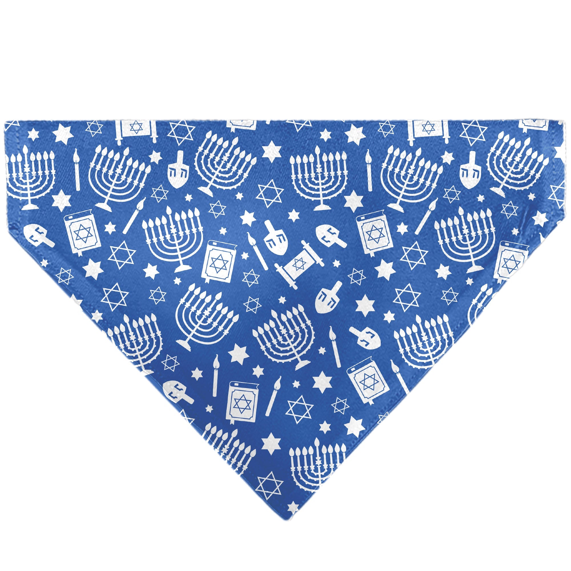 Pet Bandana - Hanukkah Holiday Symbols Blue/White