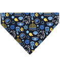 Load image into Gallery viewer, Pet Bandana - Hanukkah Holiday Symbols Black/Blues/Yellow
