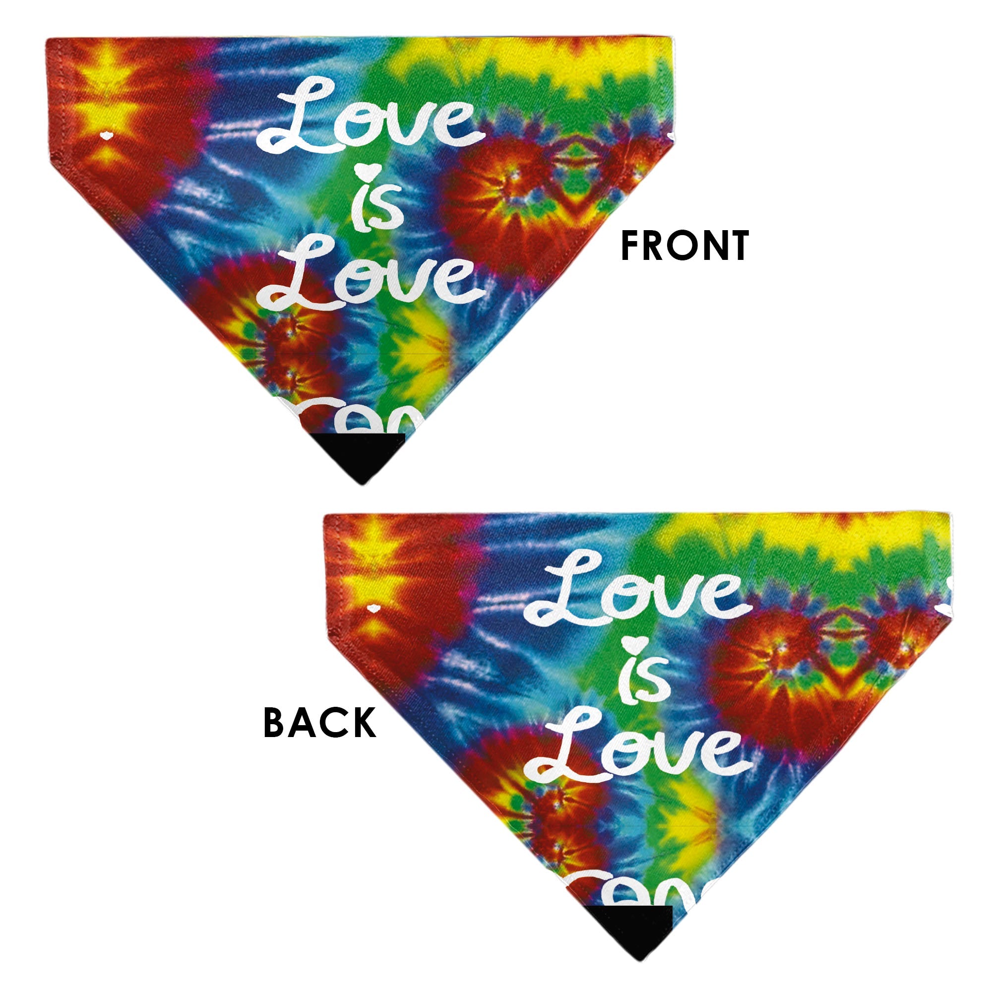 Pet Bandana - LOVE IS LOVE BD Tie Dye/White