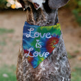 Load image into Gallery viewer, Pet Bandana - LOVE IS LOVE BD Tie Dye/White
