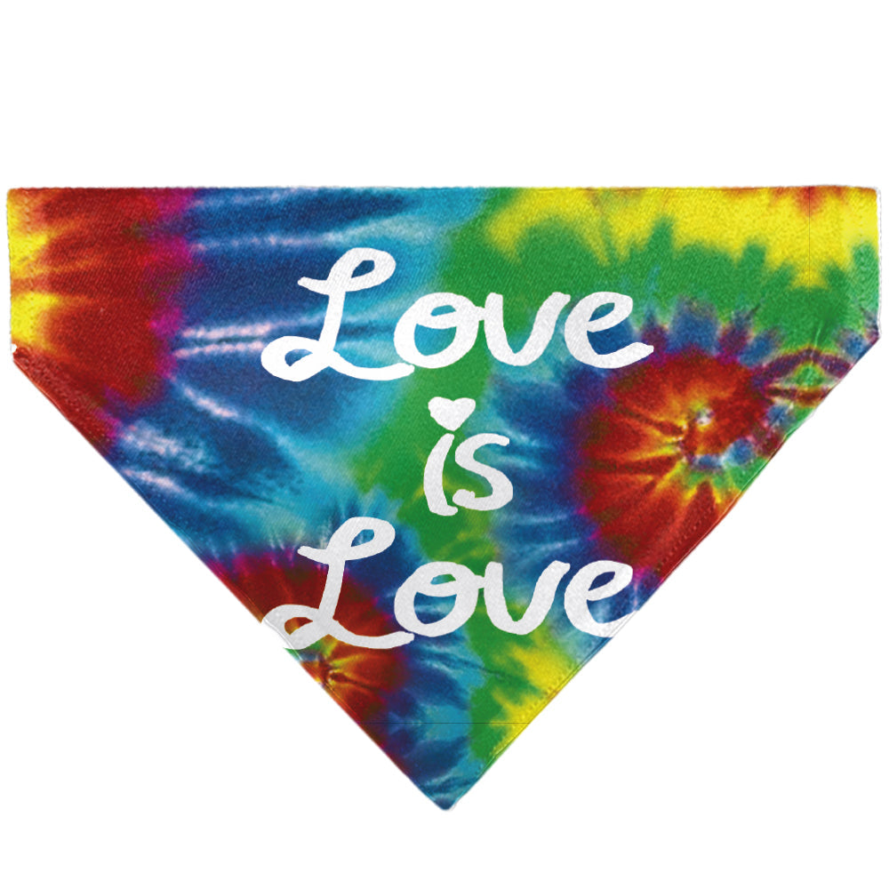 Pet Bandana - LOVE IS LOVE BD Tie Dye/White