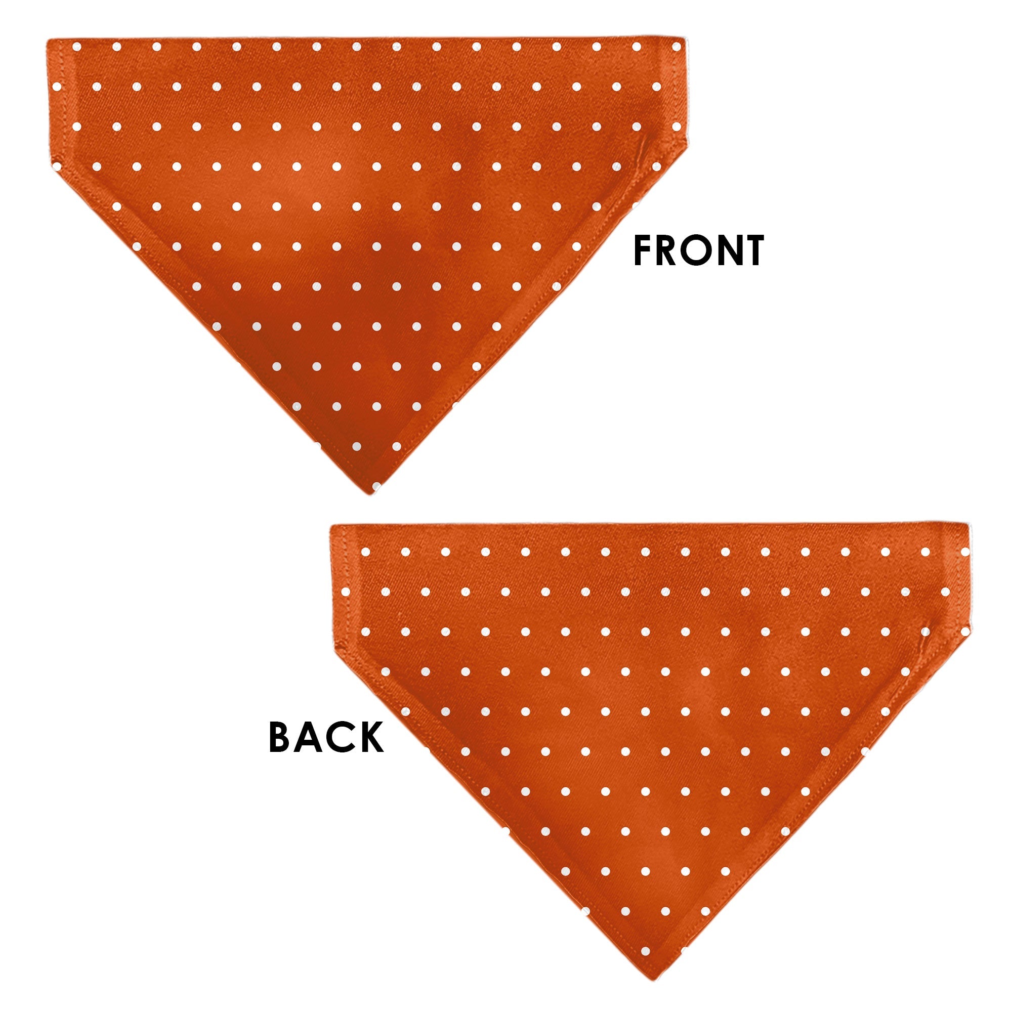 Pet Bandana - Mini Polka Dots Orange/White