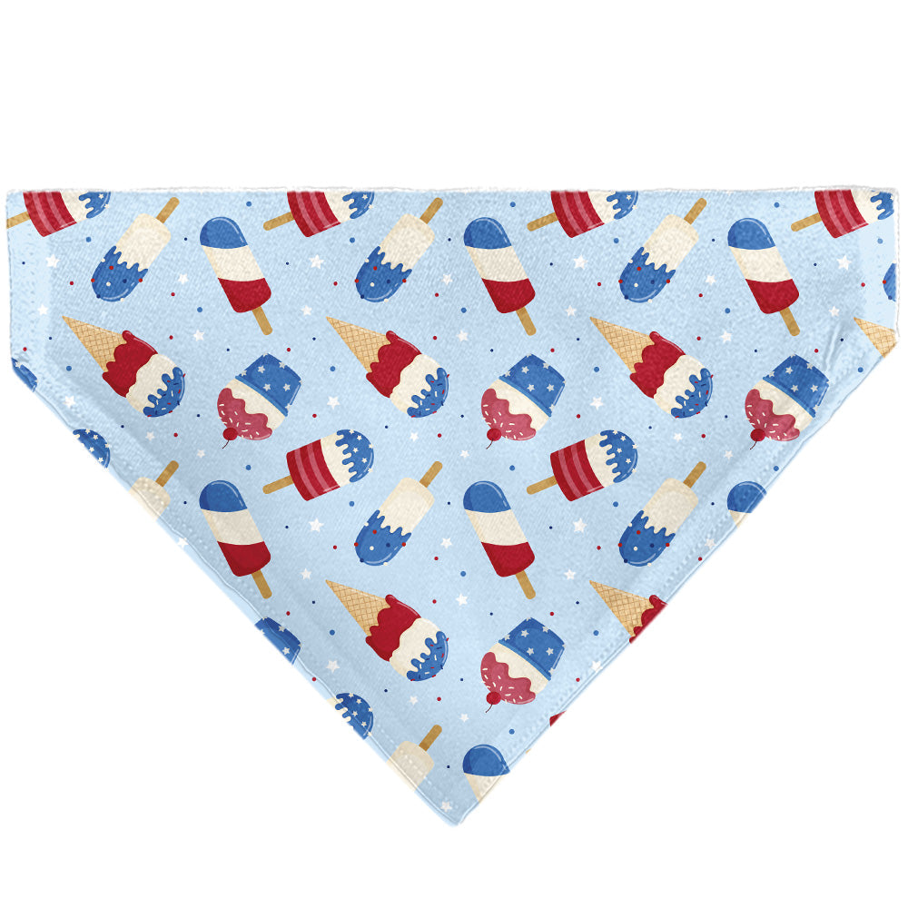 Pet Bandana - Stars and Stripes Desserts Scattered Baby Blue/Red/White/Blue